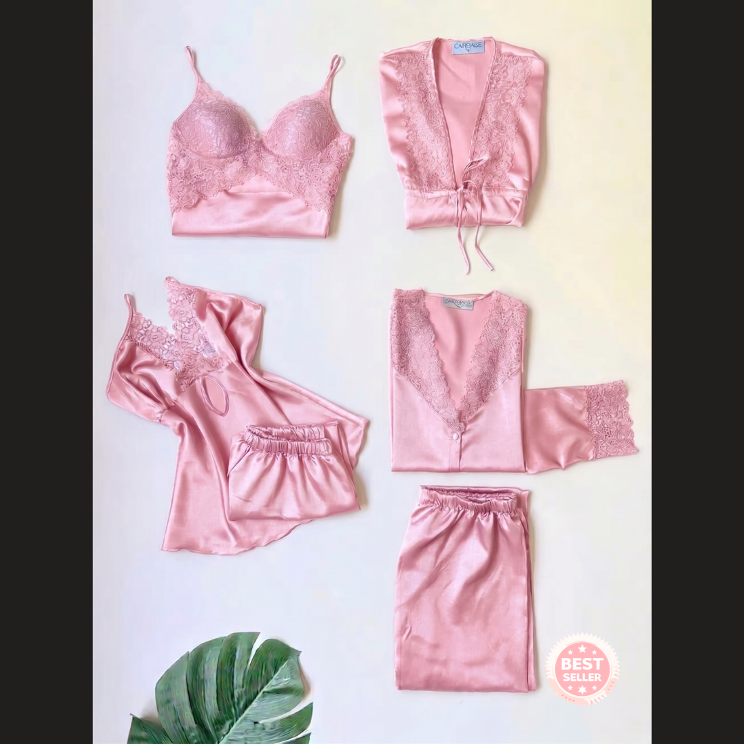 Original Silk | Rose Dreams 6-Piece Nightwear Set
