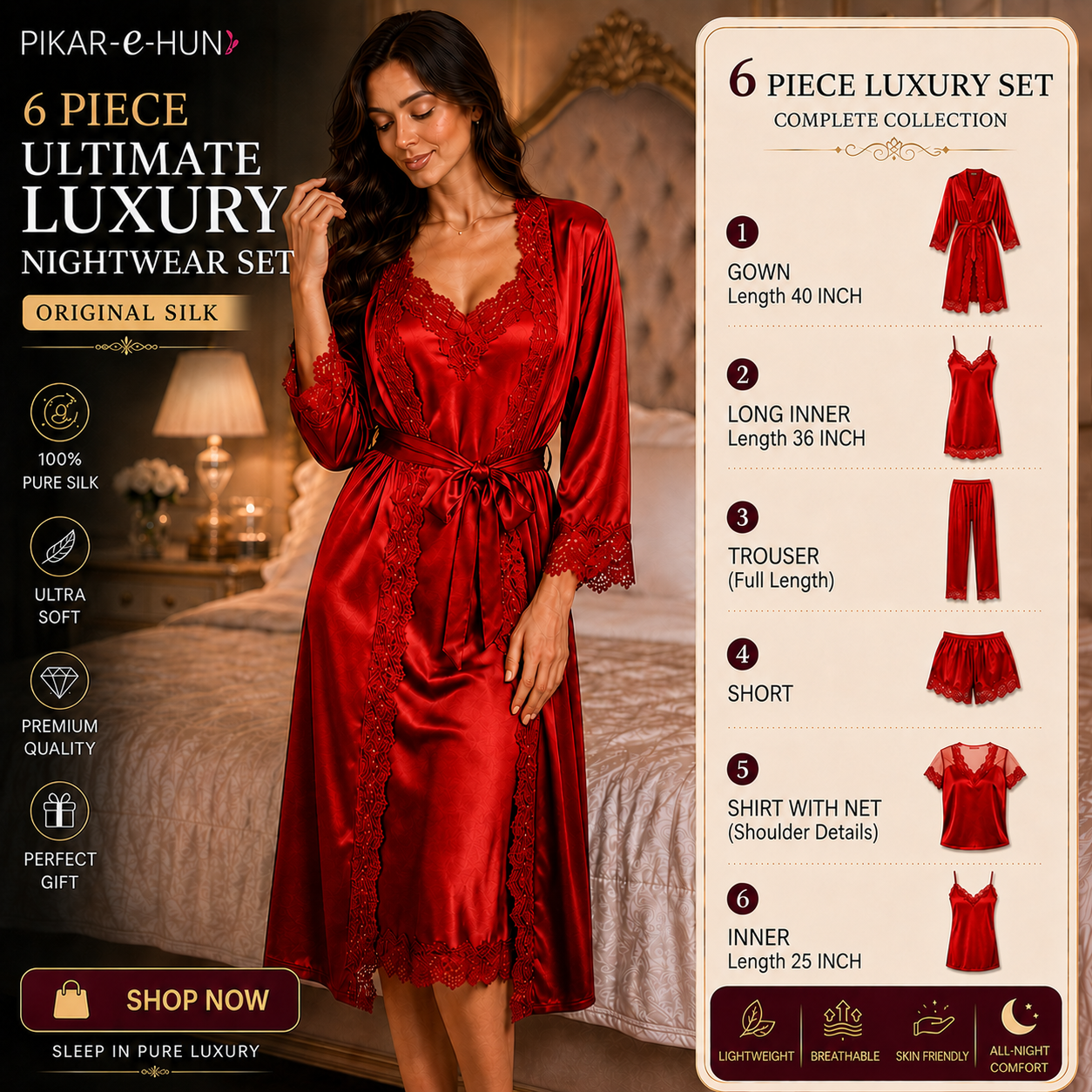 ORIGINAL SILK | 6-Piece Nightwear Set