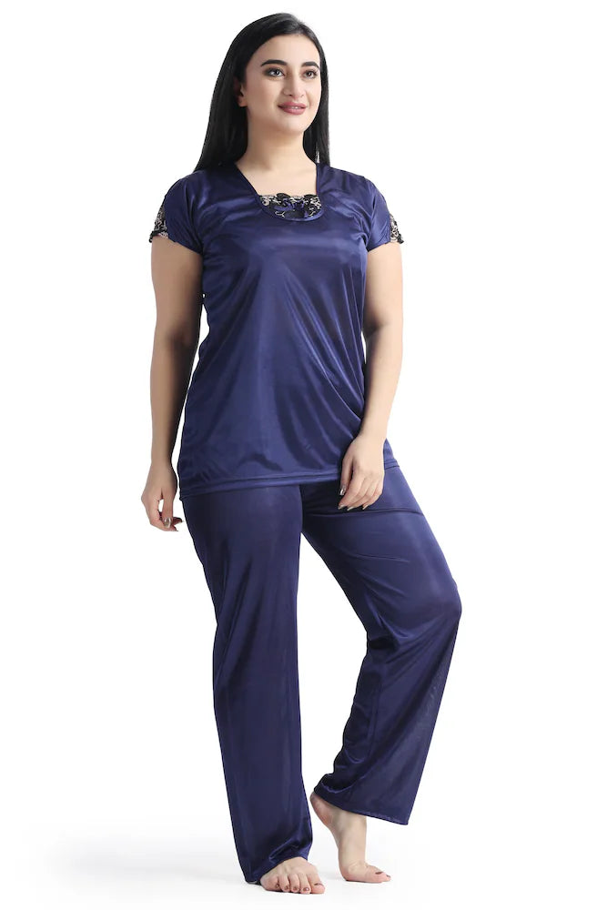 Cozy Silk 4‑Piece Night Set
