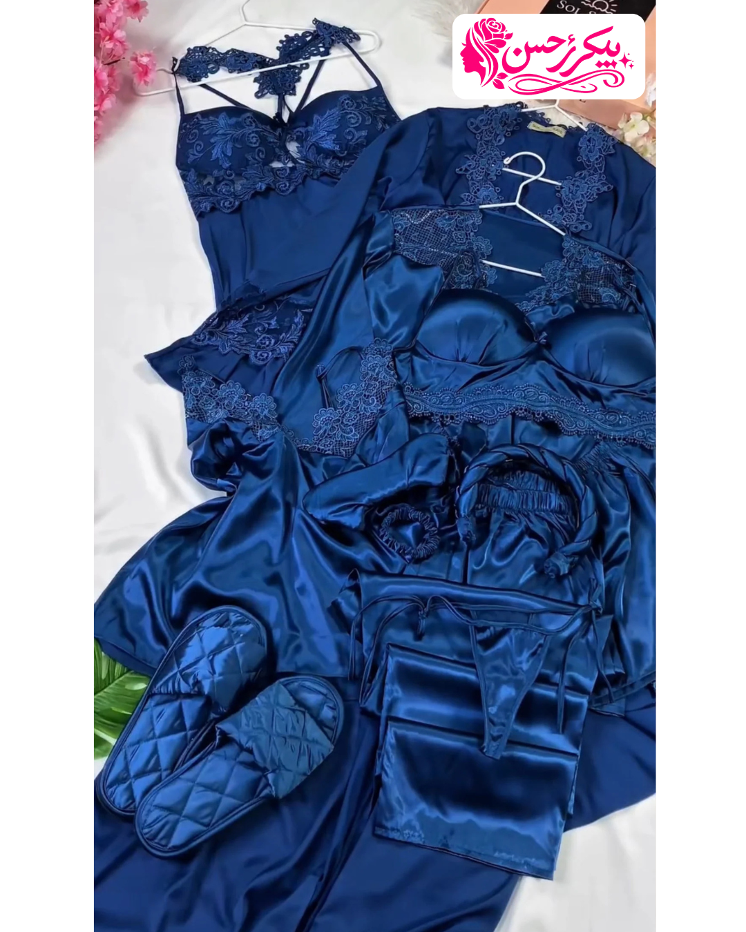 Blissful Nights 8-Piece Luxe Silk Sleep Set