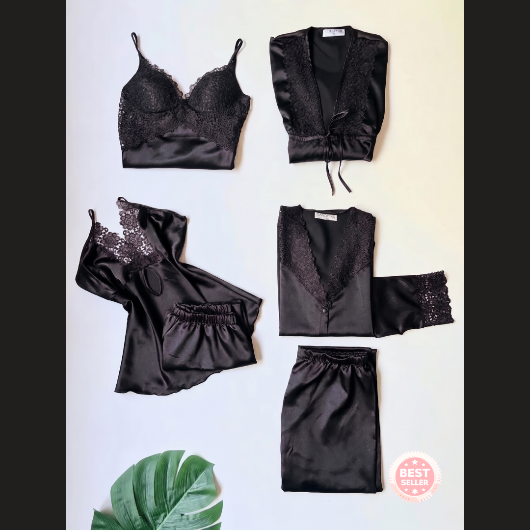 Original Silk | Rose Dreams 6-Piece Nightwear Set