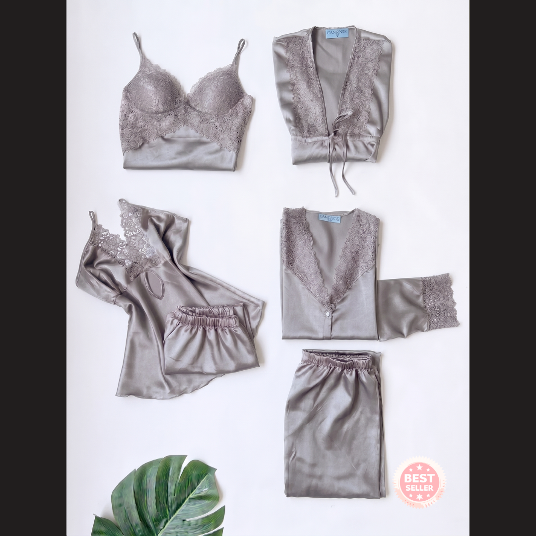 Original Silk | Rose Dreams 6-Piece Nightwear Set
