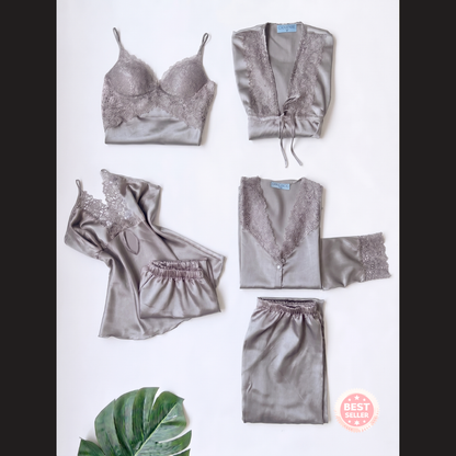 Original Silk | Rose Dreams 6-Piece Nightwear Set