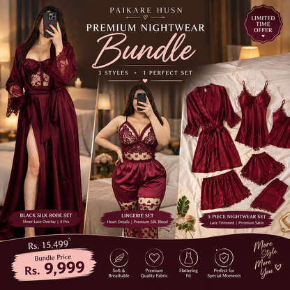 Bridal Nightwear Luxury Bundle – 3 Styles Collection
