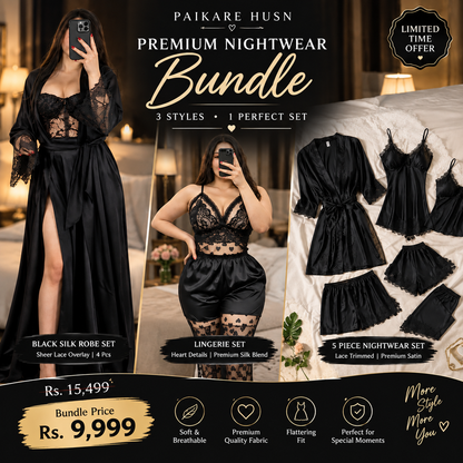 Bridal Nightwear Luxury Bundle – 3 Styles Collection