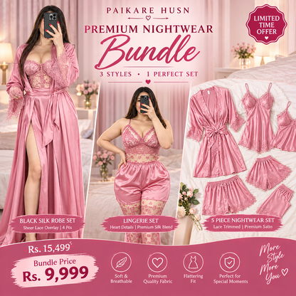 Bridal Nightwear Luxury Bundle – 3 Styles Collection