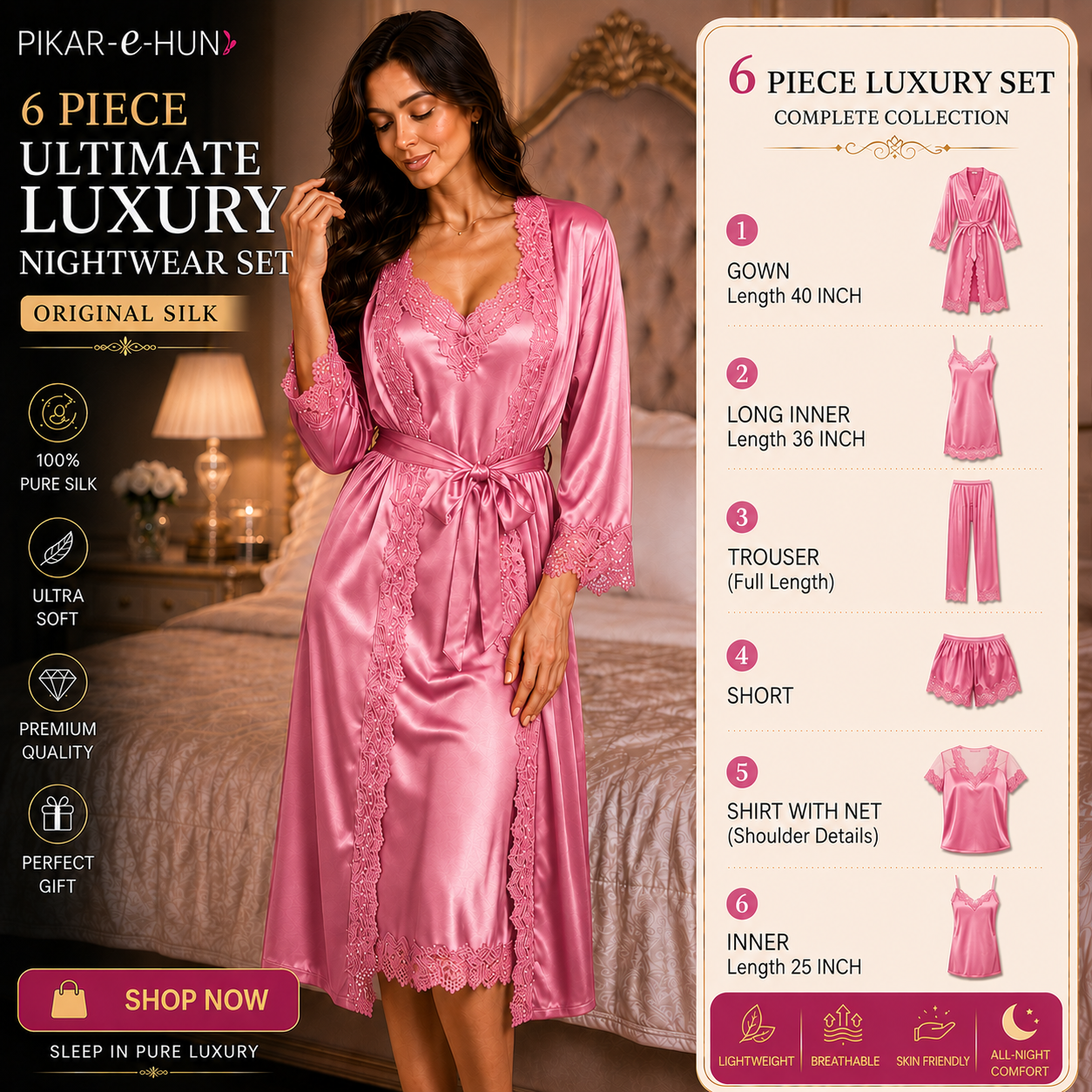 ORIGINAL SILK | 6-Piece Nightwear Set