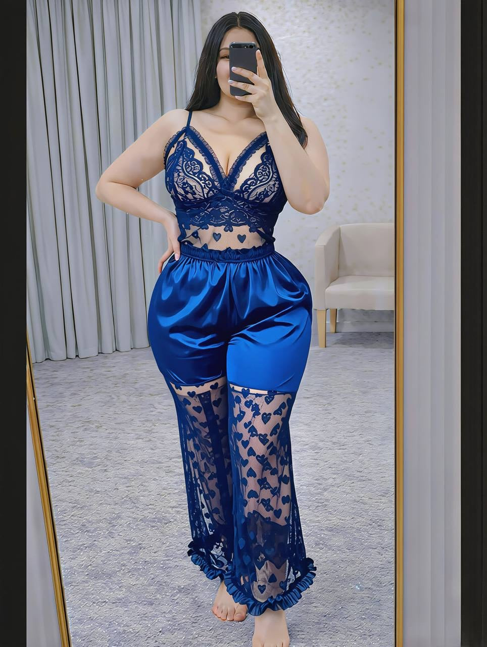 Lingerie Set – Luxe Intimate Wear with Heart Details | Premium Silk Blend