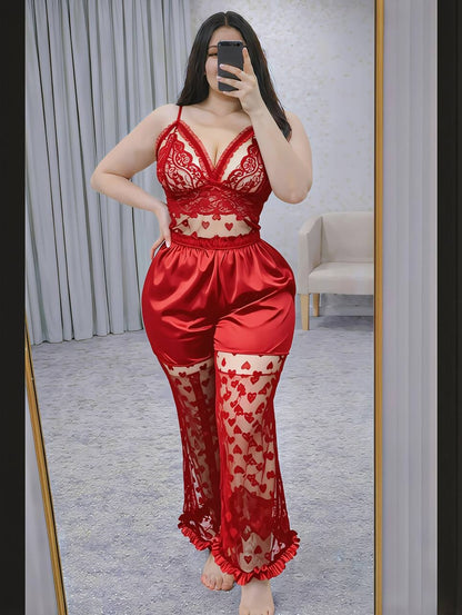 Lingerie Set – Luxe Intimate Wear with Heart Details | Premium Silk Blend