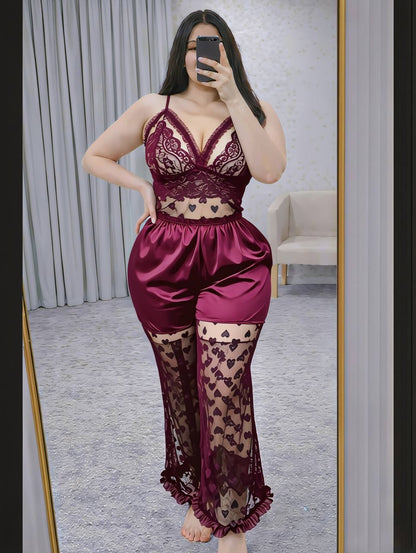 Lingerie Set – Luxe Intimate Wear with Heart Details | Premium Silk Blend